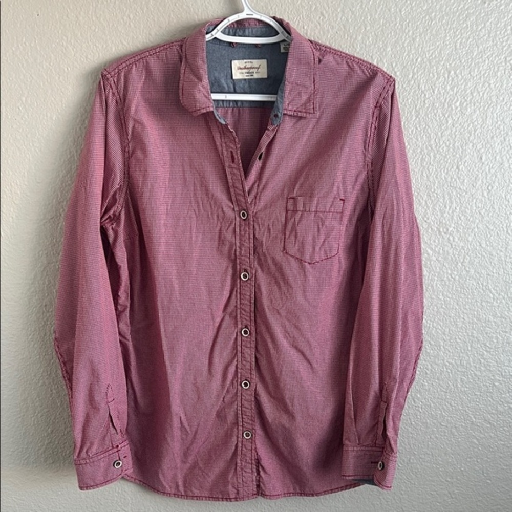 Weatherproof Red Casual Button-Down Shirt